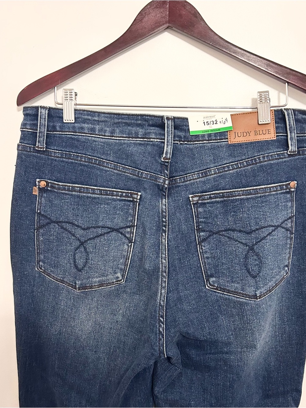 Judy Blue High-Rise Blue Bootcut Jeans Long Inseam Size 32 - Picture 6 of 8